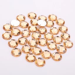 8mm/10mm/12mm/15mm Round Acrylic Flat Back Rhinestone 2 Holes sewing Rhinestone Crystal Beads For DIY Crafts 18 colors choose