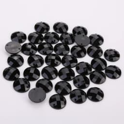 8mm/10mm/12mm/15mm Round Acrylic Flat Back Rhinestone 2 Holes sewing Rhinestone Crystal Beads For DIY Crafts 18 colors choose