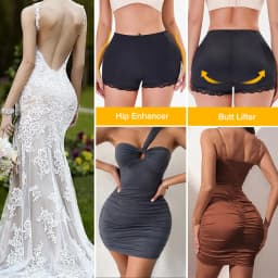 LILVIGOR Padded Underwear for Women Butt Lifter Seamless Booty Pads Butt Enhancer Panties Lace Shapewear Boyshorts