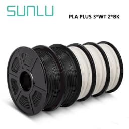 SUNLU PLA PLUS 3D Printer Filament Colorful 5KG 1KG A Roll 1.75MM Tolerances +/-0.02MM Filament Fast Shipping From EU / US /RU