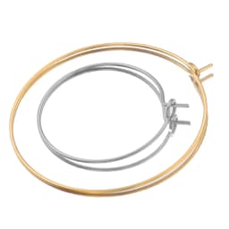 20pcs/lot Gold Stainless Steel Big Circle Wire Hoops Loop Earrings High Quality for DIY Dangle Earring Jewelry Making Supplies