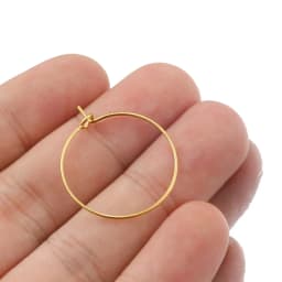 20pcs/lot Gold Stainless Steel Big Circle Wire Hoops Loop Earrings High Quality for DIY Dangle Earring Jewelry Making Supplies