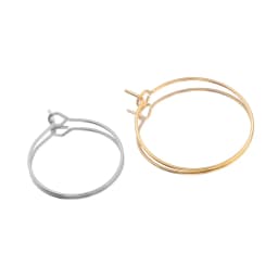 20pcs/lot Gold Stainless Steel Big Circle Wire Hoops Loop Earrings High Quality for DIY Dangle Earring Jewelry Making Supplies