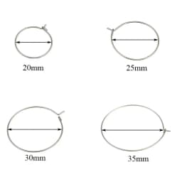 20pcs/lot Gold Stainless Steel Big Circle Wire Hoops Loop Earrings High Quality for DIY Dangle Earring Jewelry Making Supplies