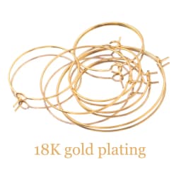 20pcs/lot Gold Stainless Steel Big Circle Wire Hoops Loop Earrings High Quality for DIY Dangle Earring Jewelry Making Supplies