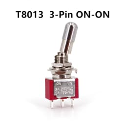Salecom T80-T LK Series Locking Handle Miniature Toggle Switch 1/4 Inch Panel Mount 5A/125VAC
