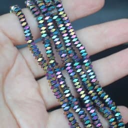 Natural Hematite Shining Facted Rectangler 2X1/2X3/2X4mm Loose beads, For DIY Necklace Bracelat Jewelry Making