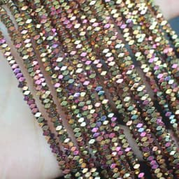 Natural Hematite Shining Facted Rectangler 2X1/2X3/2X4mm Loose beads, For DIY Necklace Bracelat Jewelry Making