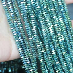 Natural Hematite Shining Facted Rectangler 2X1/2X3/2X4mm Loose beads, For DIY Necklace Bracelat Jewelry Making