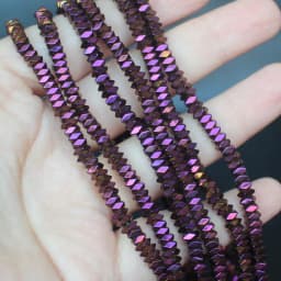 Natural Hematite Shining Facted Rectangler 2X1/2X3/2X4mm Loose beads, For DIY Necklace Bracelat Jewelry Making