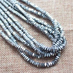 Natural Hematite Shining Facted Rectangler 2X1/2X3/2X4mm Loose beads, For DIY Necklace Bracelat Jewelry Making
