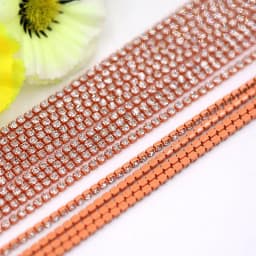 Crystal glass Rhinestone Chain with Colorful bottom sew on stone Cup Chain Gule on Rhinestone Trim DIY Accessories