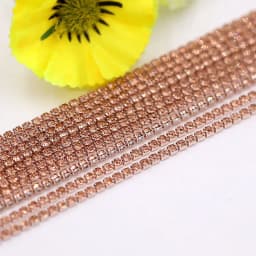 Crystal glass Rhinestone Chain with Colorful bottom sew on stone Cup Chain Gule on Rhinestone Trim DIY Accessories
