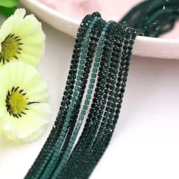 Crystal glass Rhinestone Chain with Colorful bottom sew on stone Cup Chain Gule on Rhinestone Trim DIY Accessories