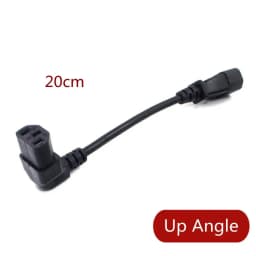 IEC60320 C13 Angle Converter Angle Extension Cable C13 to C14 PDU Angle Power Cables Male to Female AC Power Cord 10A 250V