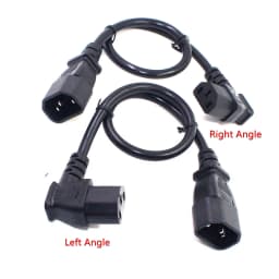 IEC60320 C13 Angle Converter Angle Extension Cable C13 to C14 PDU Angle Power Cables Male to Female AC Power Cord 10A 250V