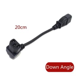 IEC60320 C13 Angle Converter Angle Extension Cable C13 to C14 PDU Angle Power Cables Male to Female AC Power Cord 10A 250V
