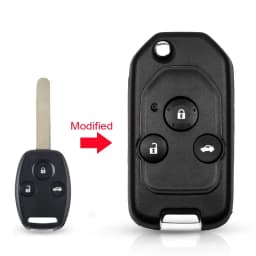 KEYYOU New Modified Car Key For Honda Accord Civic CRV Pilot 2007 2008 2009 2010 2011 2012 2013 Remote 2/3/4 Button Flip Folding