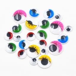 DIY Wiggly Googly Eyes Black White Self-Adhesive Doll Eye Movable Simulation Animal Eyeball Kindergarten Children Craft Supplies