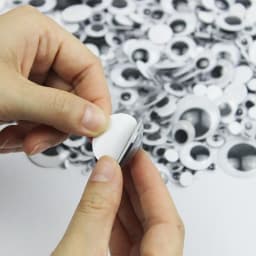 DIY Wiggly Googly Eyes Black White Self-Adhesive Doll Eye Movable Simulation Animal Eyeball Kindergarten Children Craft Supplies