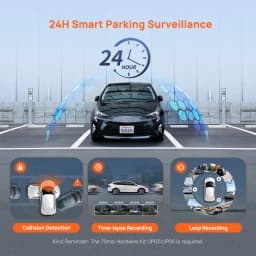 70mai Rearview Dash Cam S410 9.35" Mirror Display Front 2K Rear 1080P F1.55 Aperture Supercapacitor 24/7 Protection 70mai S410