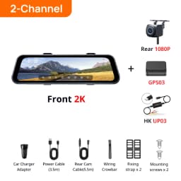 70mai Rearview Dash Cam S410 9.35" Mirror Display Front 2K Rear 1080P F1.55 Aperture Supercapacitor 24/7 Protection 70mai S410