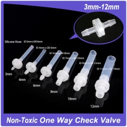 Diameter 3mm 4mm 5mm 6mm 8mm 10mm 12mm Plastic Check Valve One-Way Pagoda Inline Non-Return Gas Liquid Water Fluid Stopper