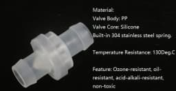 Diameter 3mm 4mm 5mm 6mm 8mm 10mm 12mm Plastic Check Valve One-Way Pagoda Inline Non-Return Gas Liquid Water Fluid Stopper