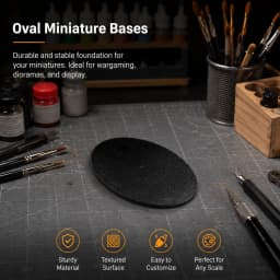 120x92mm Oval Bases Model Plastic Bases for Games