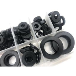8 Sizes Black Insulation Sealing Ring Rubber Flat Washer Gasket Assortment Kit M3 M4 M5 M6 M8 M10 M15 M20 Home Improvement