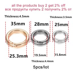 5pcs/lot Key Ring Lobster Clasp Key Hook Round Clasps Detachable Keyring Dog Chain Buckles For DIY Jewelry Making Accessories