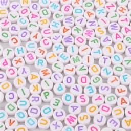 100pcs/lot Mixed English Letter Acrylic Beads Flat Heart Alphabet Number Beads for DIY Charms Bracelet Necklace Jewelry Making