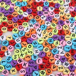 100pcs/lot Mixed English Letter Acrylic Beads Flat Heart Alphabet Number Beads for DIY Charms Bracelet Necklace Jewelry Making