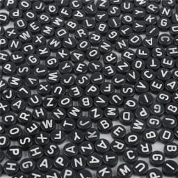 100pcs/lot Mixed English Letter Acrylic Beads Flat Heart Alphabet Number Beads for DIY Charms Bracelet Necklace Jewelry Making