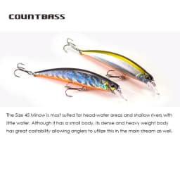 COUNTBASS Sinking Minnow 45mm 60mm 70mm 80mm 95mm Hard Baits Fishing Lures Wobblers Crankbaits Perch Leurre Angler’s Lure