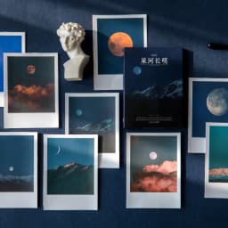 JIANWU 30 sheets Romantic Scenery Series Stickers Cool World Sky Forest Planet DIY Journal Sticker Stationery School Supplies