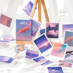 JIANWU 30 sheets Romantic Scenery Series Stickers Cool World Sky Forest Planet DIY Journal Sticker Stationery School Supplies