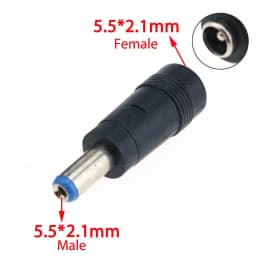 1pcs 5.5*2.5 / 2.1 Mm Female to 5.5*2.1 / 2.5 Mm Male DC Power Connector Adapter Laptop 5.5*2.1 to 5.5*2.5 Charging Converter