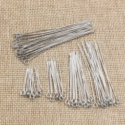 No Fade 100pcs/Lot 20 30 35 40 70 mm Stainless steel Eye Pins Findings Eye Head Pins For Jewelry Making DIY Supplies Accessories