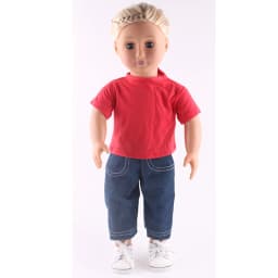 Doll Clothes T-shirt Solid Color For 16-18 Inch Doll & 43 cm Baby Doll & Nenuco,Our Generation,bebe Reborn,Toys For Girls