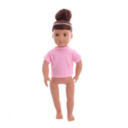 Doll Clothes T-shirt Solid Color For 16-18 Inch Doll & 43 cm Baby Doll & Nenuco,Our Generation,bebe Reborn,Toys For Girls