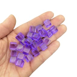 100Pcs/Set 8mm Transparent Square Corner Cube Colorful Clear Solid Color Dice Chess Piece Right Angle For Board Game