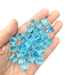 100Pcs/Set 8mm Transparent Square Corner Cube Colorful Clear Solid Color Dice Chess Piece Right Angle For Board Game