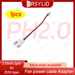 ARSYLID Conversion Cable 4pin 3pin to 2 Pin 2.5mm Adapter Fan for VGA Cooling Fan Power Supply Mini 2pin
