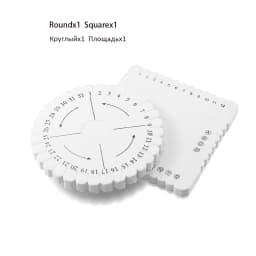 2pcs/set Round&Square Bracelet Knitting Kumihimo Disc Disk Tray Braided Rope Knot Weaving Jewelry Desgin Board Jewelry Tool