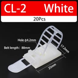 20/100PCS Cable Tie Mount Adjustable Clips Self Adhesive Strap Fix Holder Plastic Network Wire Power Cord Car Organizer Clamp