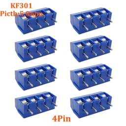 KF301 2P 3P 4P 5mm Screw Wire Terminal Block KF301-2P KF301-3/4P Pitch 5.0mm Straight Pin Spliceable Plug-in PCB Cable Connector