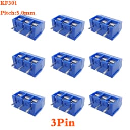 KF301 2P 3P 4P 5mm Screw Wire Terminal Block KF301-2P KF301-3/4P Pitch 5.0mm Straight Pin Spliceable Plug-in PCB Cable Connector
