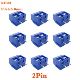 KF301 2P 3P 4P 5mm Screw Wire Terminal Block KF301-2P KF301-3/4P Pitch 5.0mm Straight Pin Spliceable Plug-in PCB Cable Connector