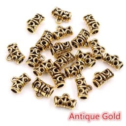 20pcs 12x9mm Beads Bails Pendants Jewelry Making DIY Necklace Silver Plated Gold Black Bails Pendants Charm Jewelry Supplies
